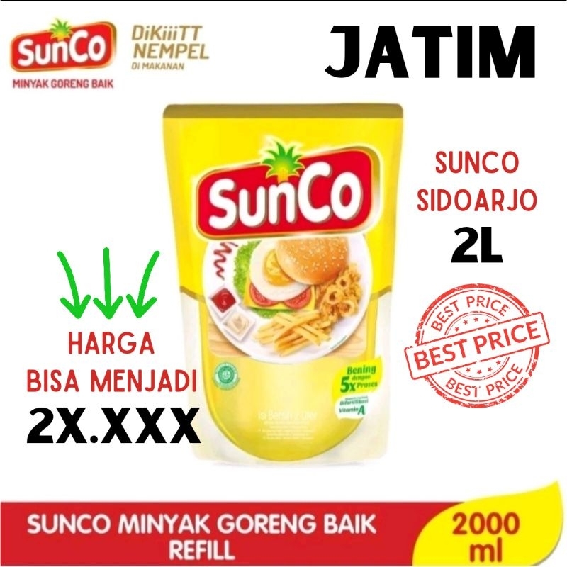 

JATIM SunCo MINYAK GORENG SUNCO 2L - REFILL PACK - COOKING OIL