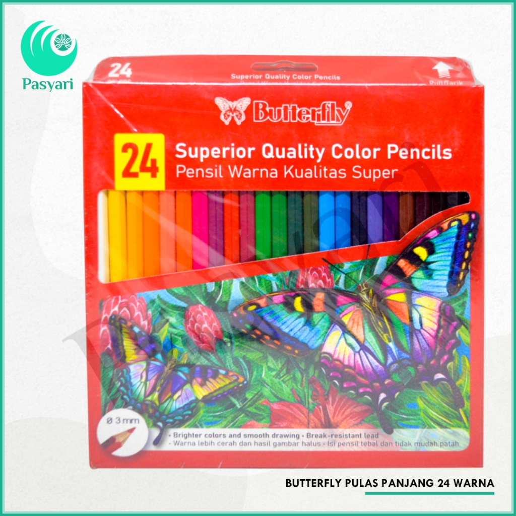 

BUTTERFLY PULAS PANJANG 24 WARNA