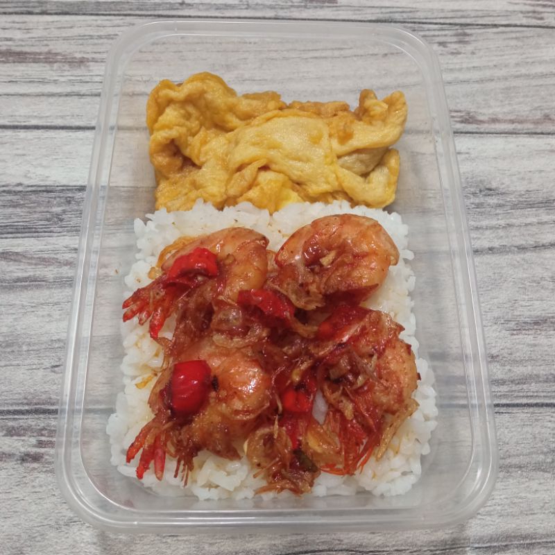 

Paket Hemat Nasi Udang Mentega Bawang Goreng Telur Dadar - Instant Bandung