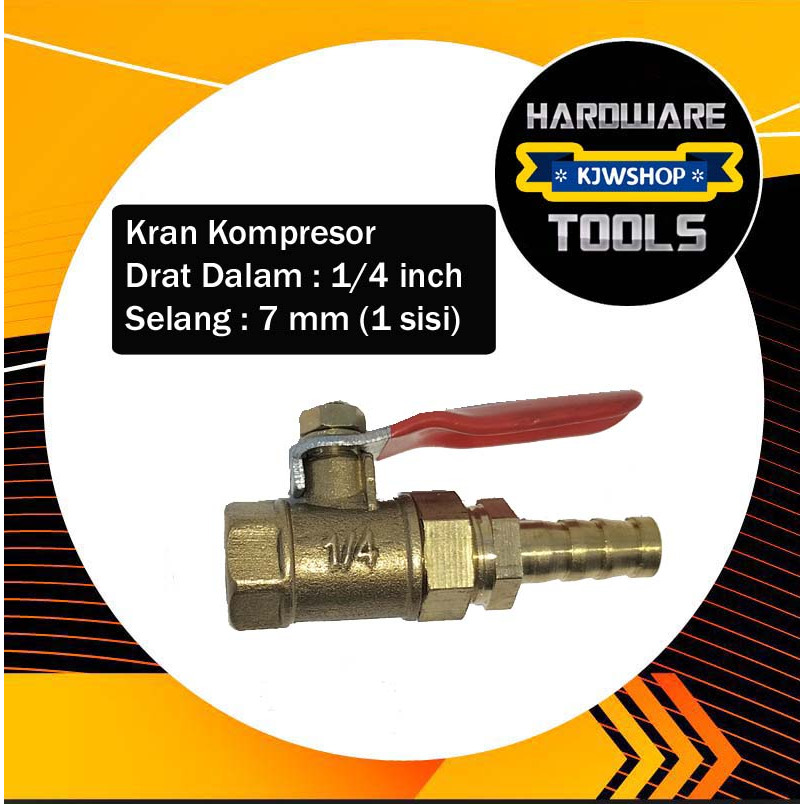 Stop Kran Keran 1/4 inch DD Ball Valve Angin Kompresor Air Nepel Naple Selang