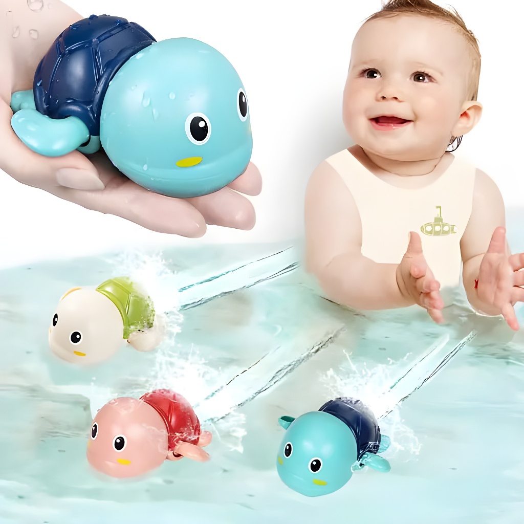 Mainan Mandi Bayi Bath Toys Wind Up Mechanism dengan Motif Hewan untuk Bermain dan Berenang