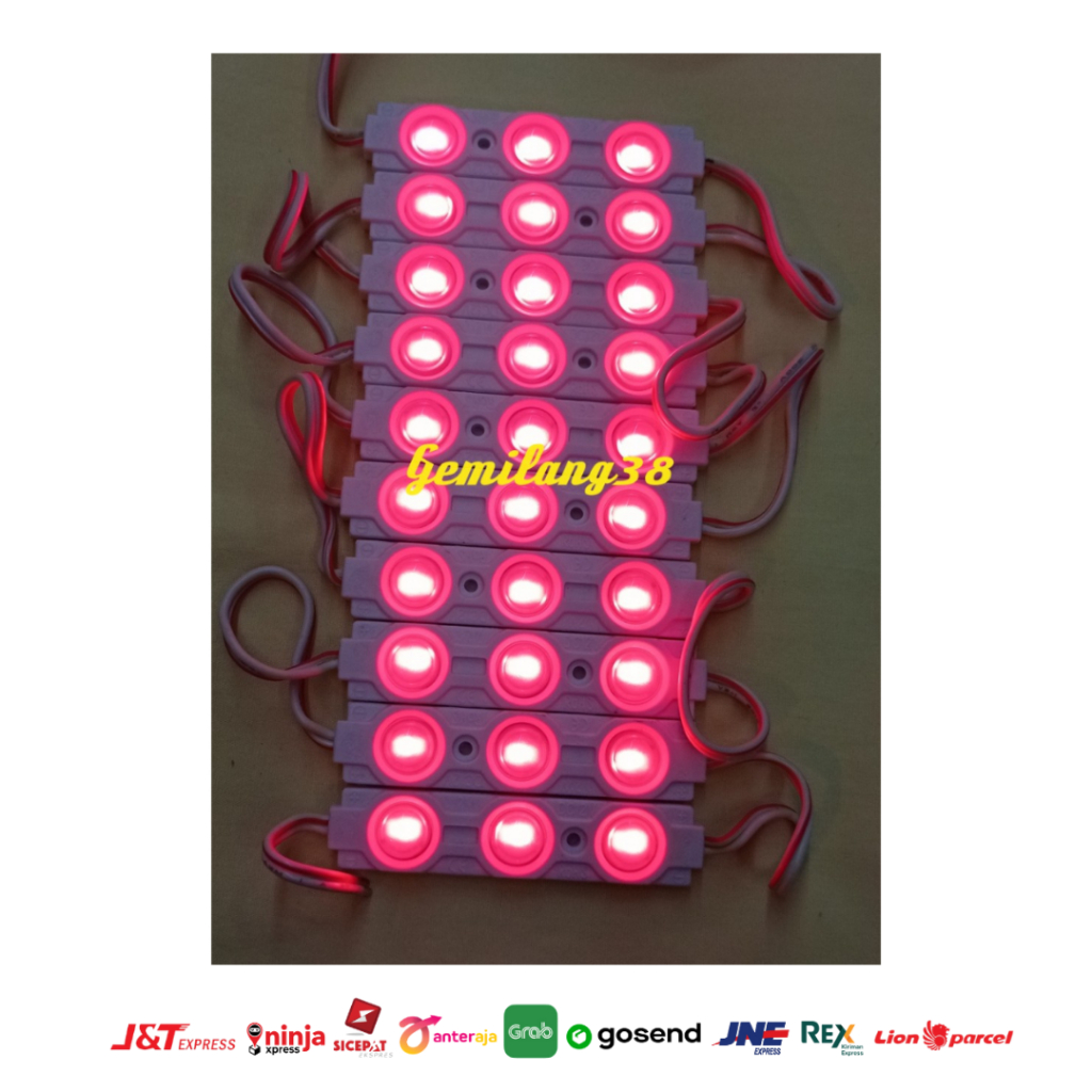 Lampu LED modul 3 Mata/Lampu LED module 3 mata /12V Merah