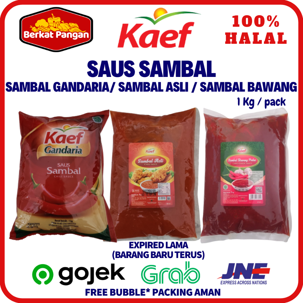 

KAEF Gandaria Saus Sambal Pedas / Saus Sambal Asli Kaef Pedas / Sambal Bawang 1 Kg