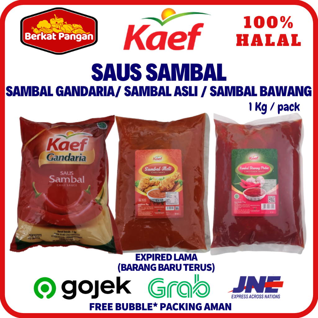 

KAEF Gandaria Saus Sambal Pedas / Saus Sambal Asli Kaef Pedas / Sambal Bawang 1 Kg