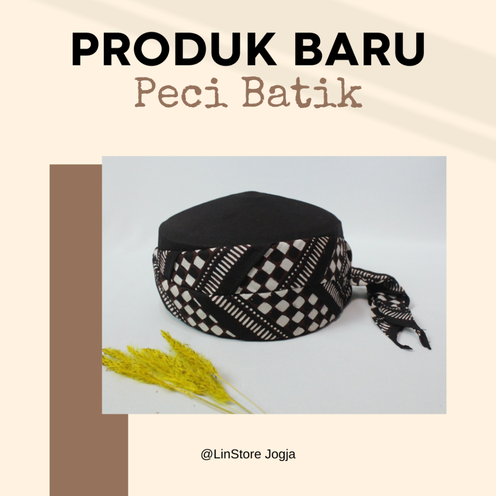 Peci Batik Jogokaryan Motif Poleng Sogan