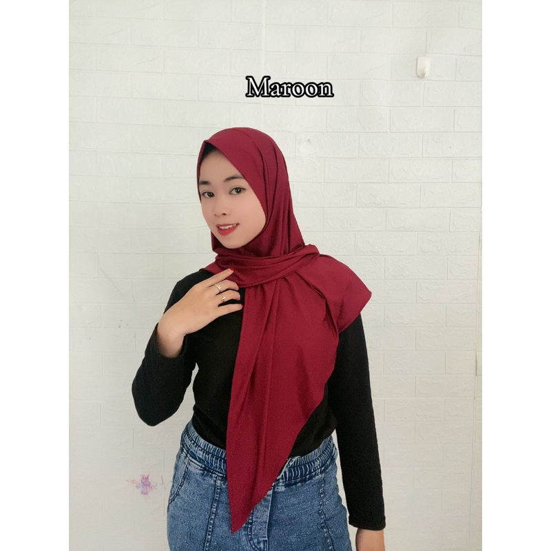 Hijab Segitiga Instan Jersey Soft Pad Antem
