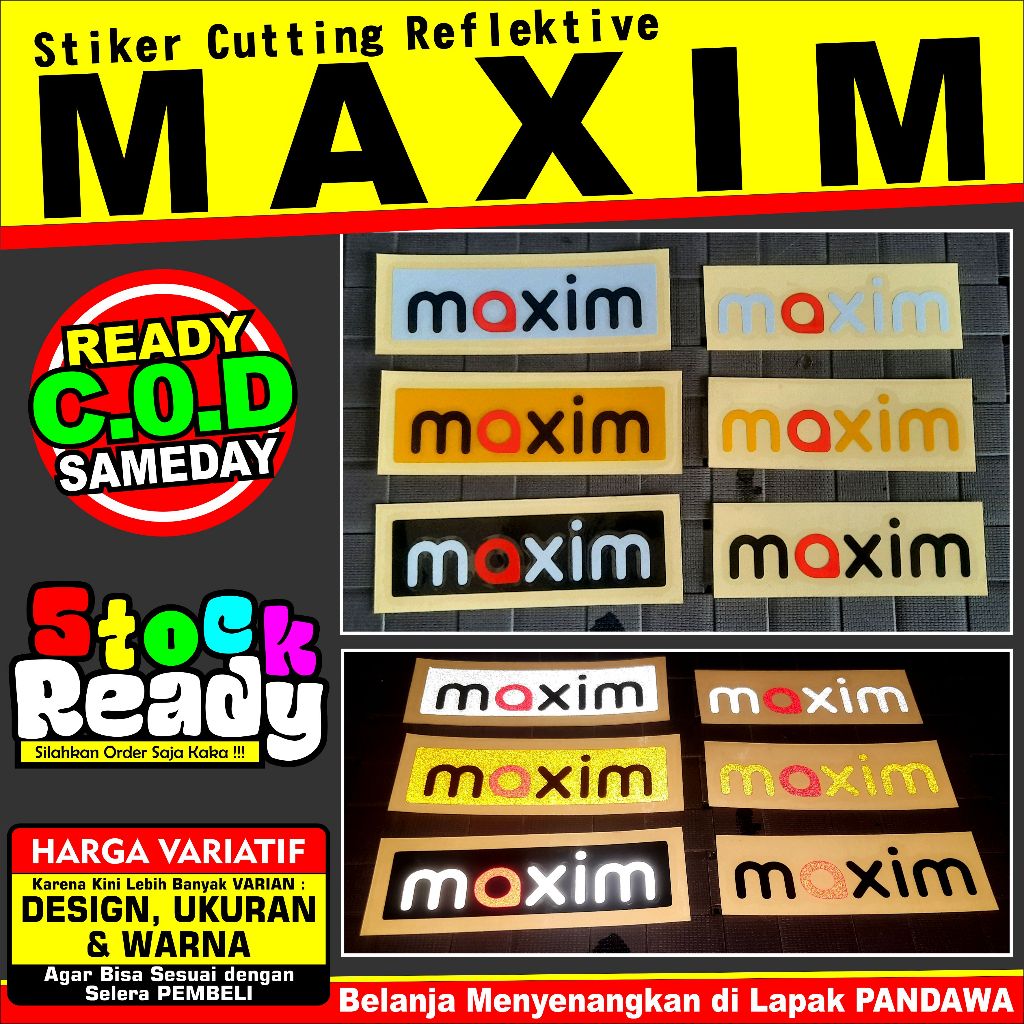 Stiker Cutting Reflektive : " MAXIM "