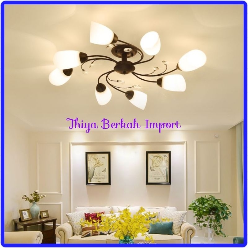 Berkah Import Lampu Gantung Lampu langit-langit LED, lampu ruang tamu pedesaan Amerika, lampu kamar 