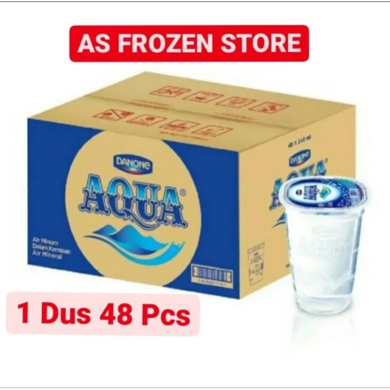 

Aqua Gelas 220ml / Aqua Air Mineral Gelas 220ml 1 Dus 24 Pcs