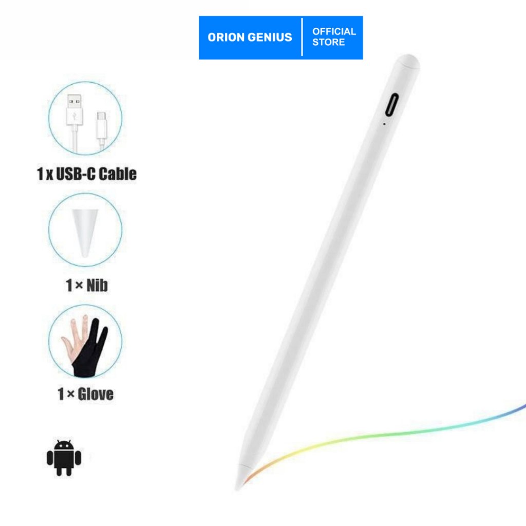 Orion Genius Stylus Pen Universal Stylus Cappacitive Pencil for Apple Xiaomi Huawei Stylus pen Universal with Palm Rejection Active Stylus Capacitive Pencil for Xiaomi Huawei Tablet Pen IOS Android for apel ipad