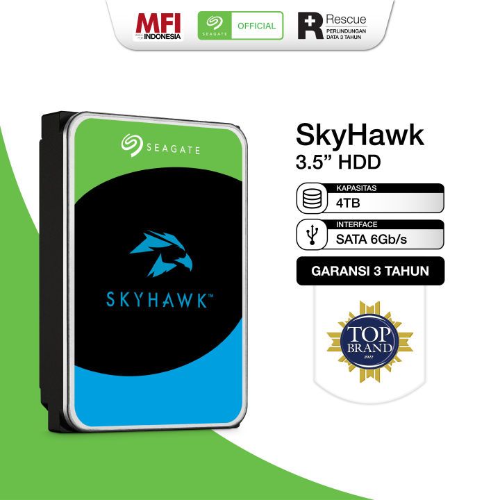 Seagate Skyhawk HDD Harddisk CCTV Surveillance 4TB 4 TB ORI Resmi