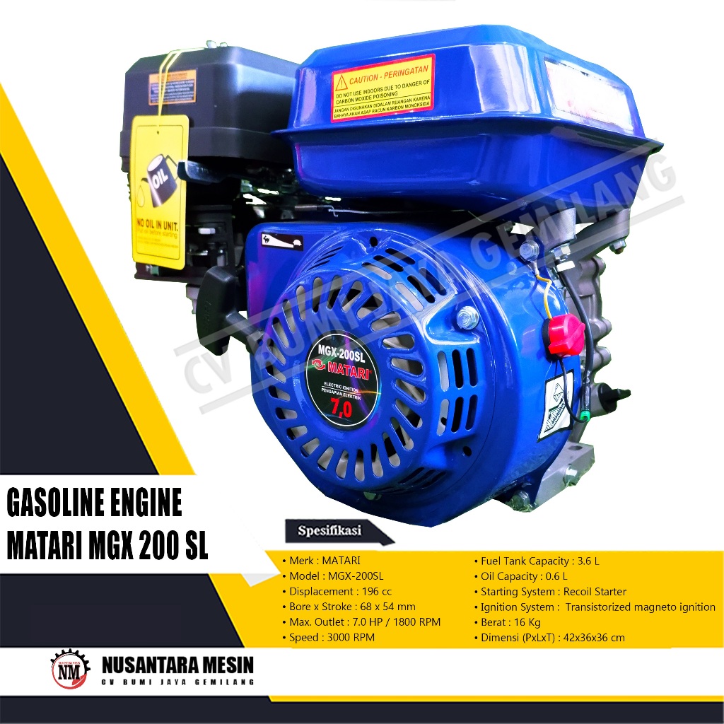 MESIN PENGGERAK SERBAGUNA / ENGINE MATARI MGX 200 SL