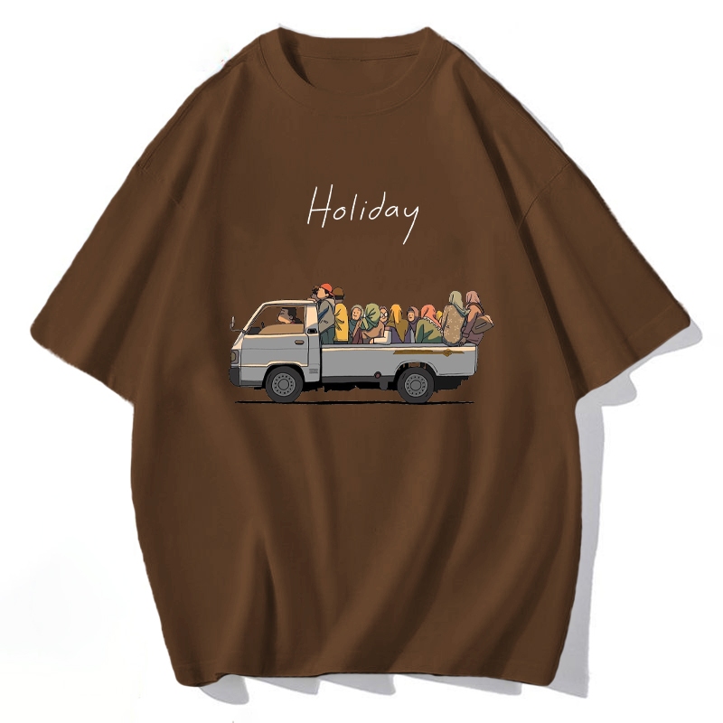 Amspro -Kaos oversize Big Size Kaos Pria T-shirt Distro Quote Baju Pria Jumbo Atasan Pria Holiday Vx