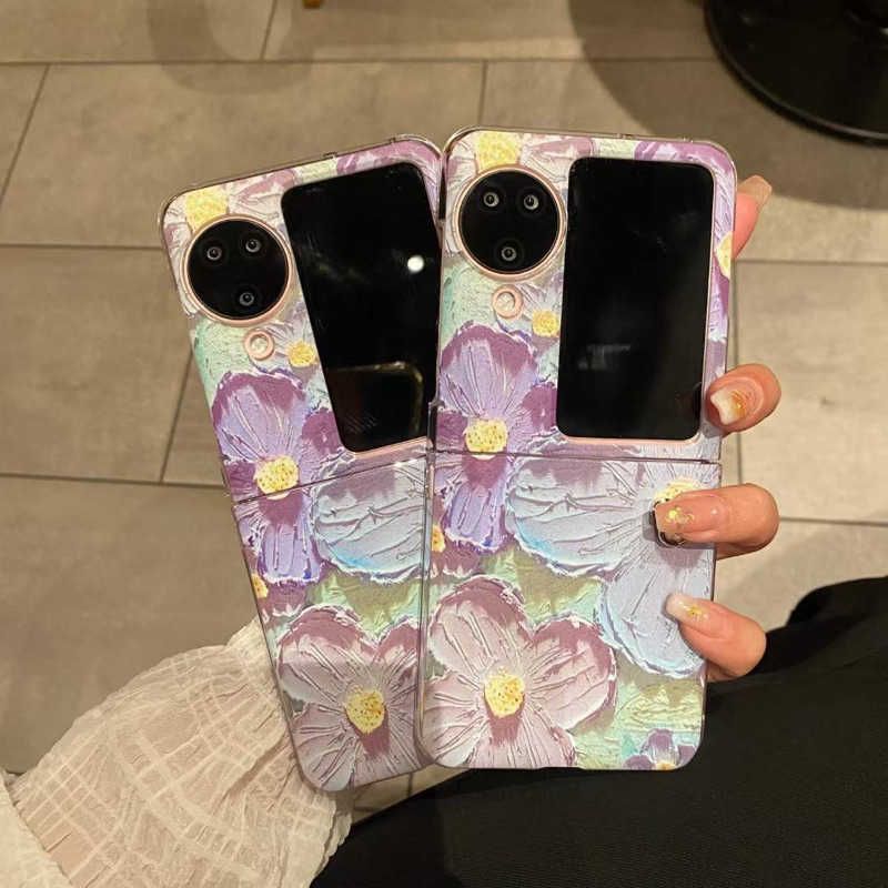 NEW Cute Flower Canvas Oil Painting Lavender Rose Lucu Oppo N3 Flip N2 Flip Oppo N3flip N2flip N 3 F