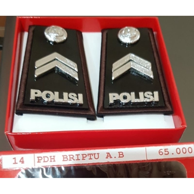 Pangkat pdh Briptu akrilik
