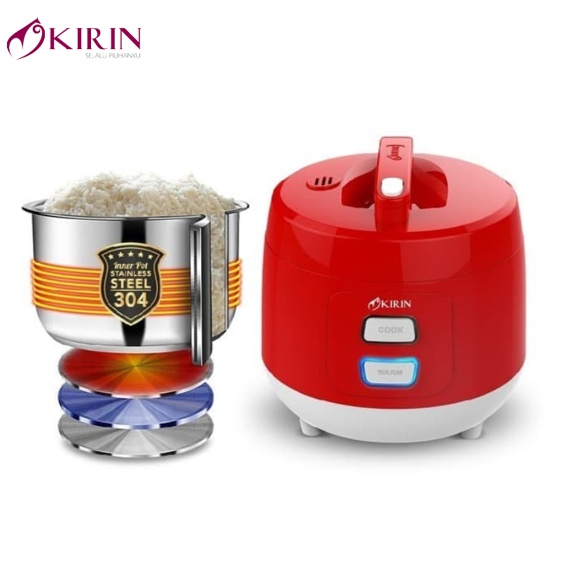 KIRIN Rice Cooker Stainless 1 Liter KRC-088 | Magic Com Penanak Nasi