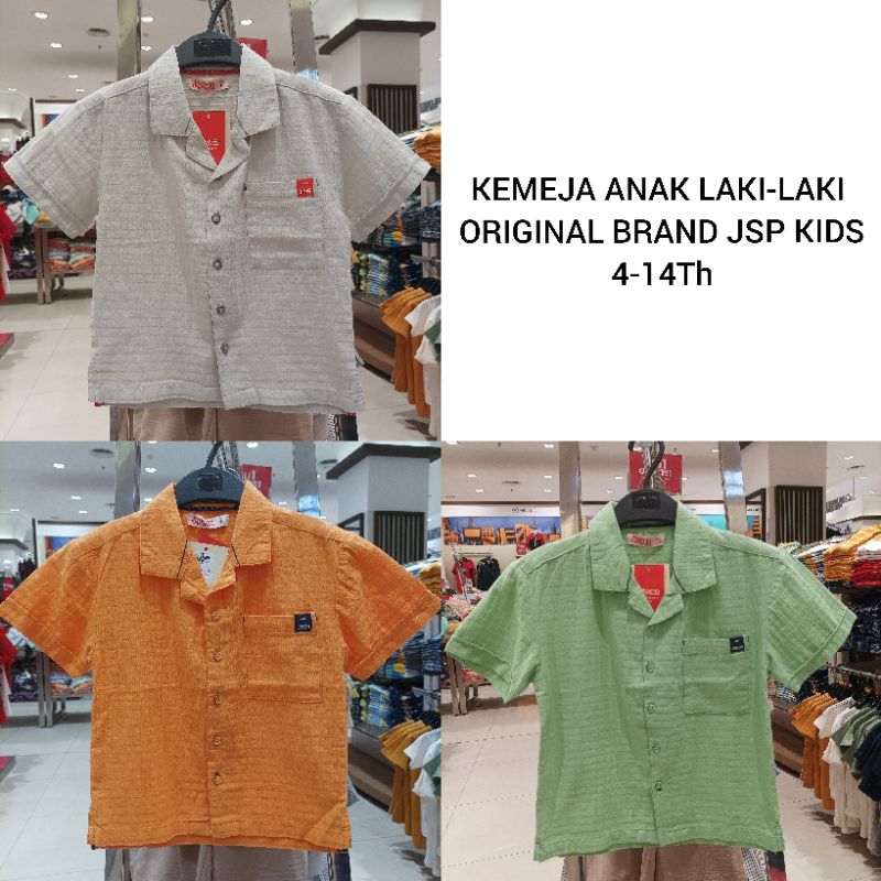 KEMEJA LENGAN PENDEK ANAK LAKI-LAKI ORIGINAL BRAND JSP KIDS (4-14Th) T241