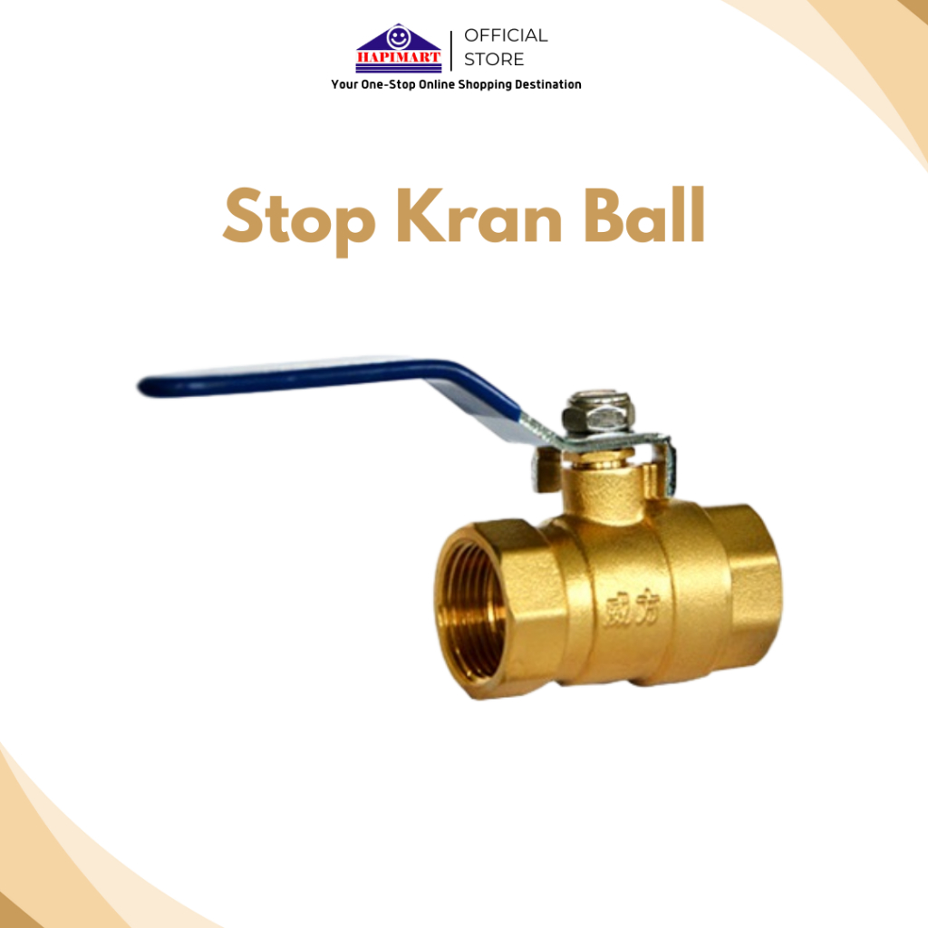 Stop Kran Ball Valve Kuningan  Super Tebal  Keran Gas Keran Compresor Tembaga