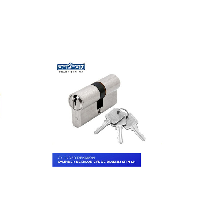 TERPERCAYA Cylinder Dekkson CYL DC DL65MM 6PIN SN / Silinder Kunci