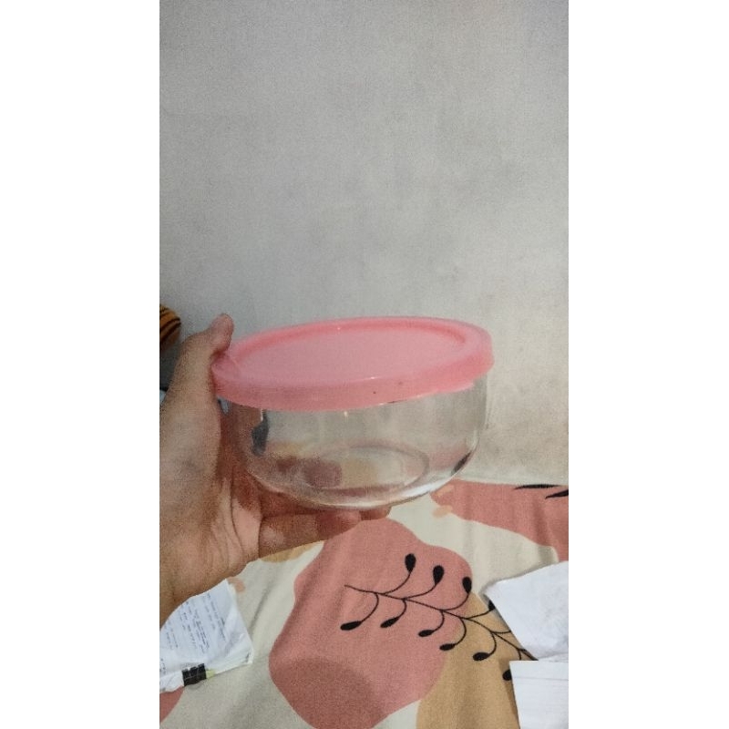 mangkok kaca + tutup 250ml