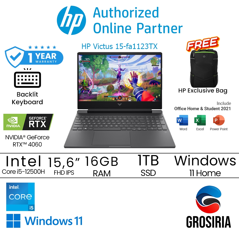 HP Laptop Victus 15 FA1123TX Intel Core I5 12500H 16GB 1TB WIN11 - 8T4H6PA