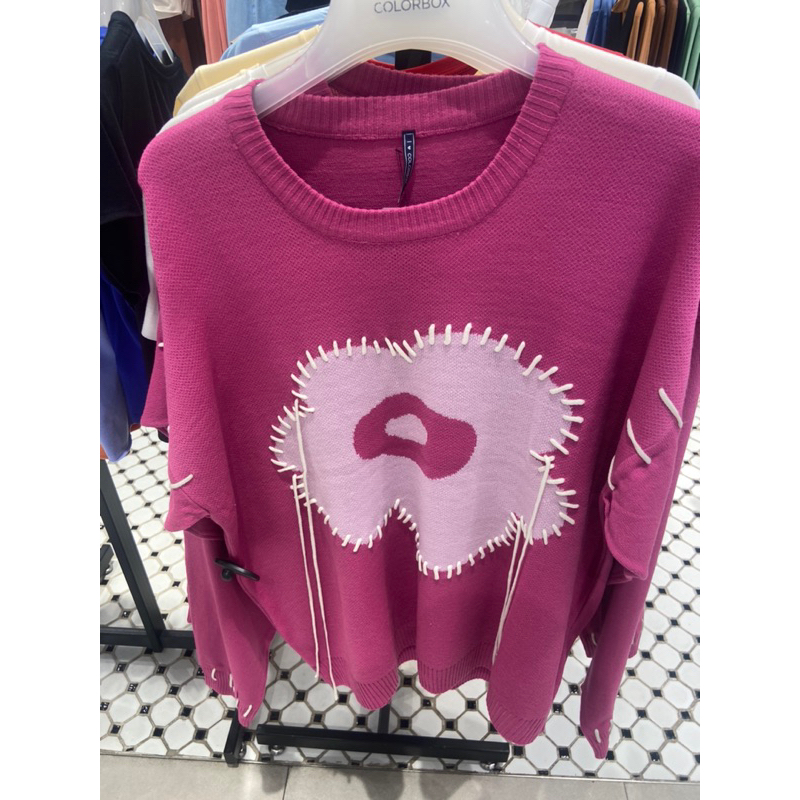 COLORBOX LONG SLEEVE KNIT SWEATER
