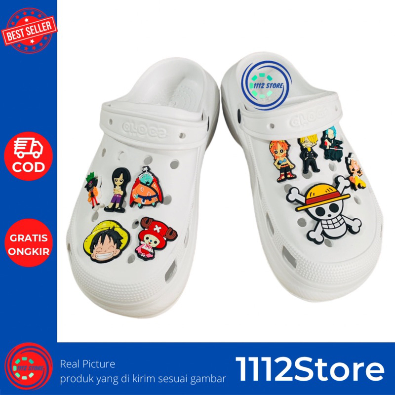 1112store jibbitz hiasan sendal sepatu dan tas one piece