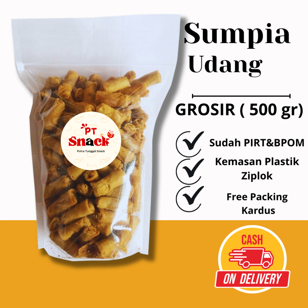 

[ PT SNACK ] Sumpia udang 500 gr aneka snack cemilan udang ebi