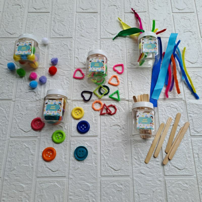 Mainan Montessori mainan edukasi anak 1-5 tahun mainan edukasi Busy jar