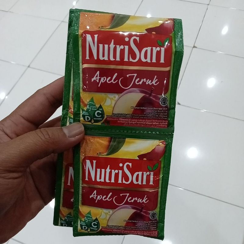 

Mahbubah - NutriSari 14 g @ 10 pcs Rasa Apel Jeruk Sachet