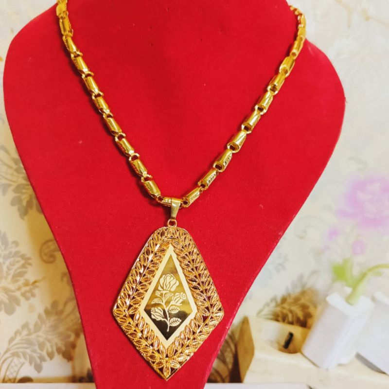 kalung bambu Mekkah lapis emas