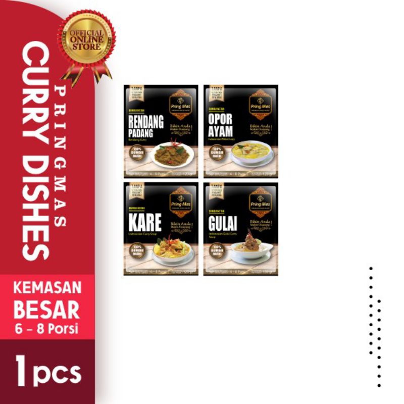 

Bumbu PringMas Kategori Curry Dishes (6-8 porsi) / Bumbu Masak Instan