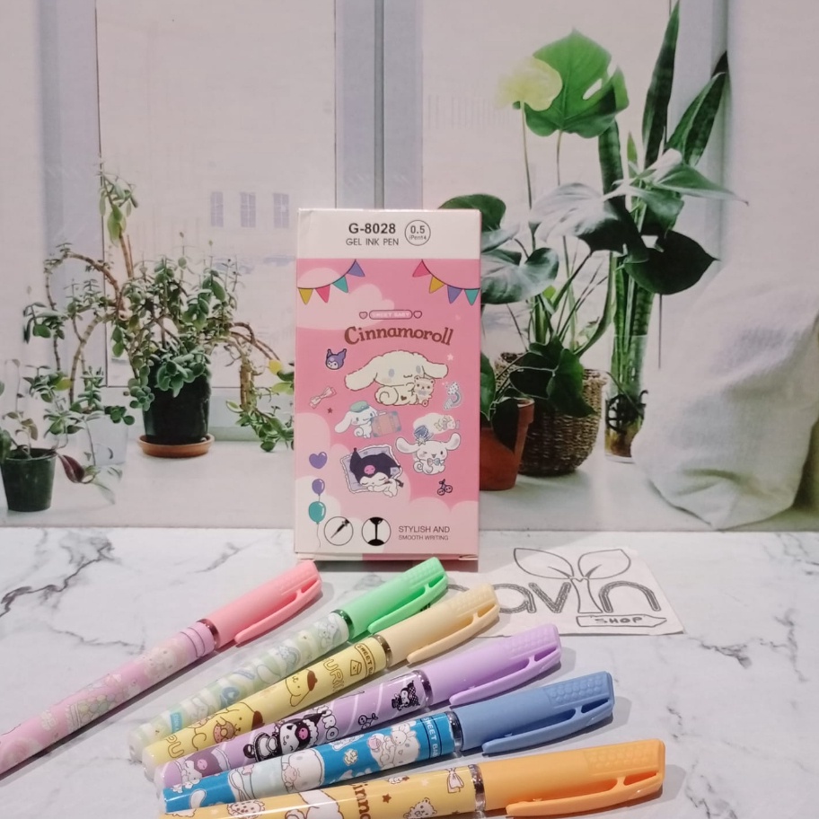 

➧➣✩✸ (12pc) PEN GEL motif KUROMI SANRIO CINNAMOROLL PENA BALLPEN ipen