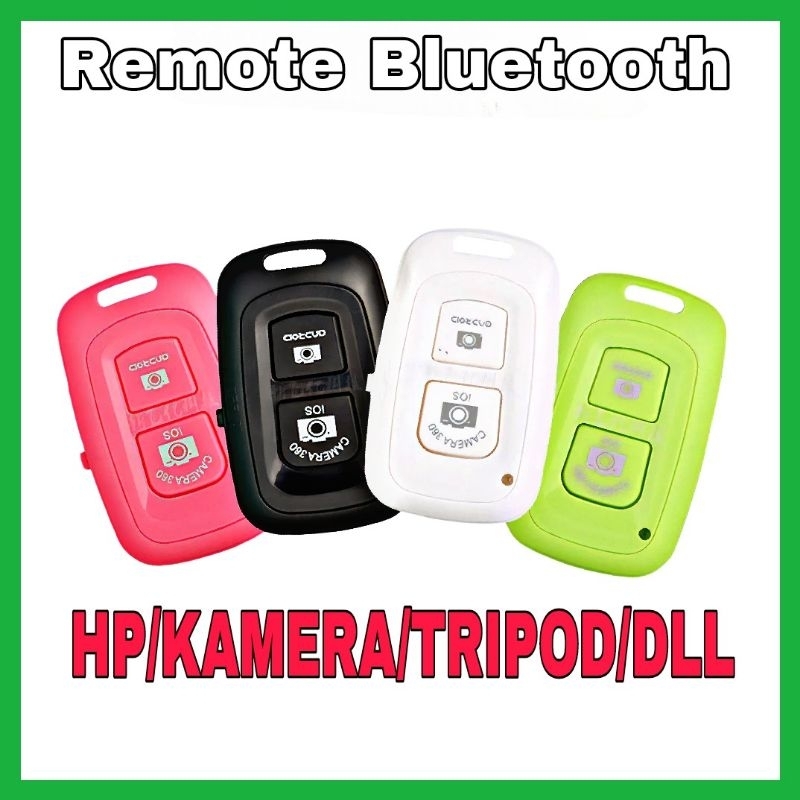 Remote Bluetooth Shutter Kamera Tripod Tongsis Hp Android Multifungsi