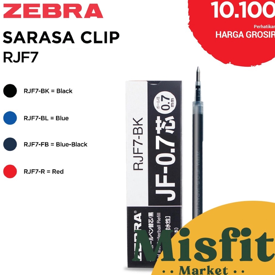 

Terkini ZEBRA SARASA CLIP RJF7 Gel Pen 0.7 mm Refill Isi Ulang Ready Stock