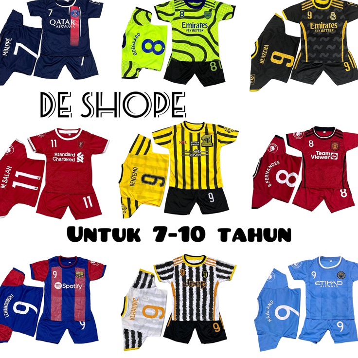 ✢Termurah✢ SETELAN BAJU BOLA ANAK TERBARU UNTUK UMUR 7-10 TAHUN TERMURAH KAOS OLAHRAGA FUTSAL LAKI