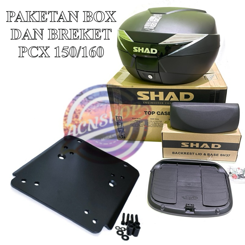 BOX SHAD SH39 PLUS BREKET BOX MOTOR PCX 150 - PCX 160 NEW 2021