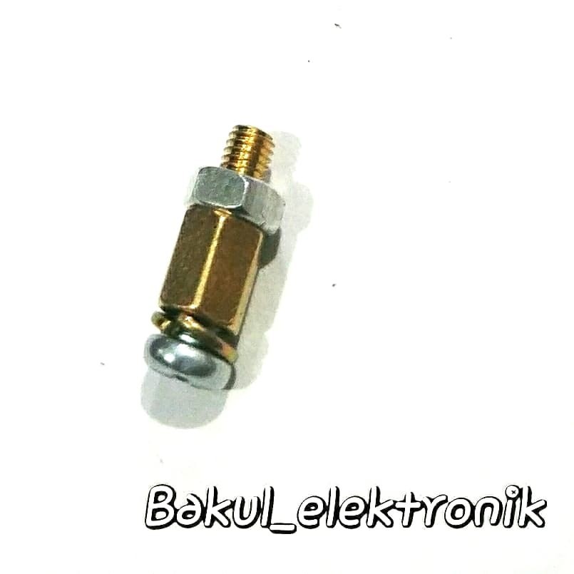 spacer 6mm kuningan m3