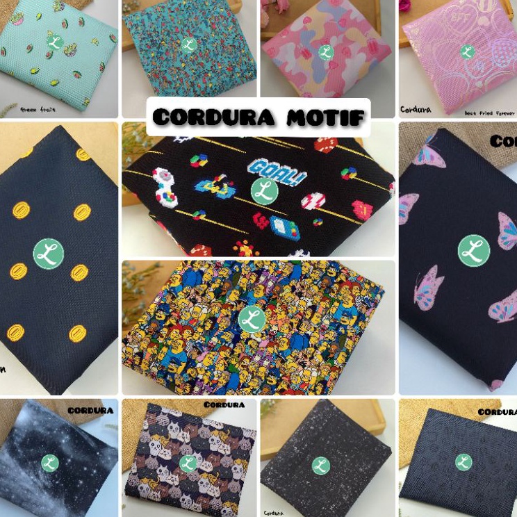 KAIN CORDURA MOTIF / BAHAN TAS CORDURA MOTIF / BAHAN WATERPROOF CORDURA