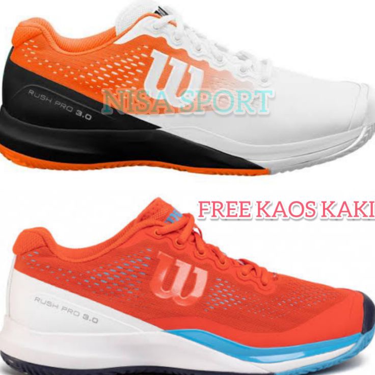 *Terlaku* Sepatu Wilson Rush Pro 3.0 Sepatu Tenis Wilson Pria Wanita