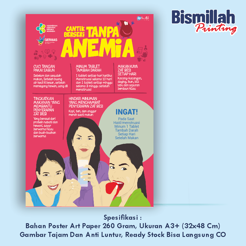 

Poster Kesehatan Cantik Berseri Tanpa Anemia