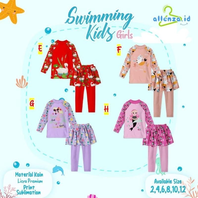 baju renang anak perempuan merk allenza id