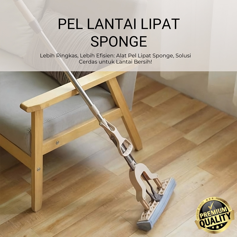 Pel Lantai Sponge Mop Alat Pel Spons PVA Tipe Klip Floor Mop Pembersih Lantai Praktis