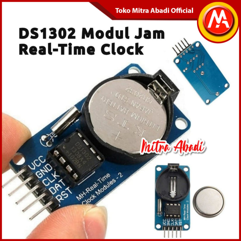 Modul Jam REAL-TIME Clock DS1302 Arduino UNO