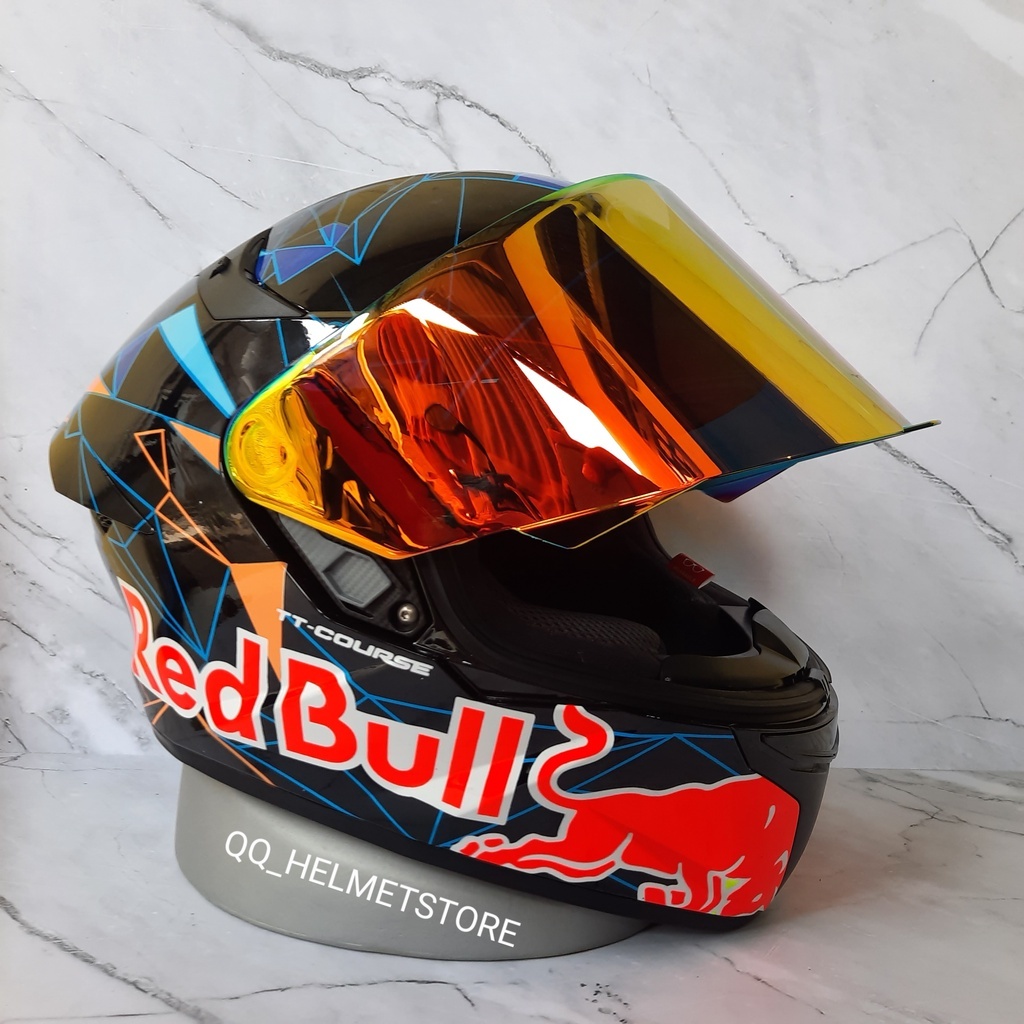 HELM KYT TT Course Pol Espargaro Qatar Black repaint PAKET REDGOLD