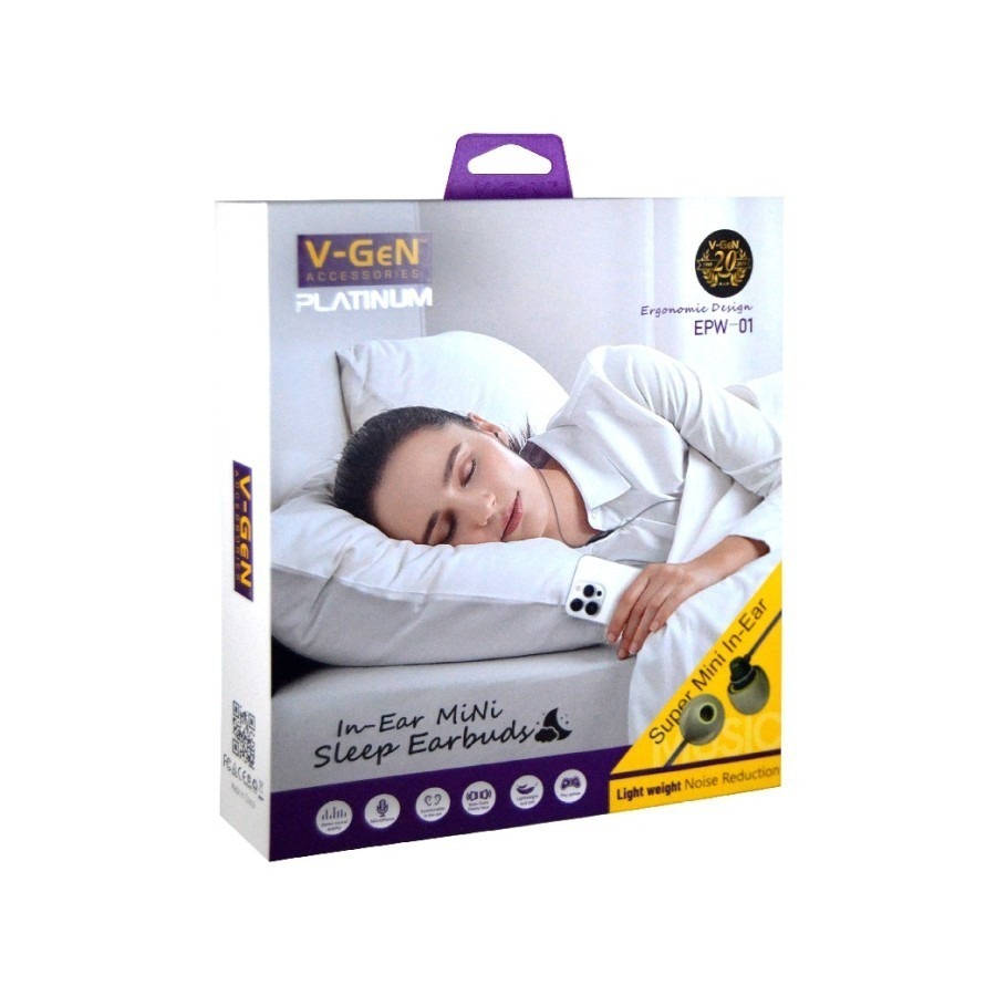HEADSET SUPER MINI VGEN EPW-01 SLEEP EARBUDS