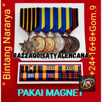 Medali & Pita Jasa "Prisma" Nararya Polisi 32 24 16 8 Tahun Polri GOM 9 - Razzaq Satya Lencana