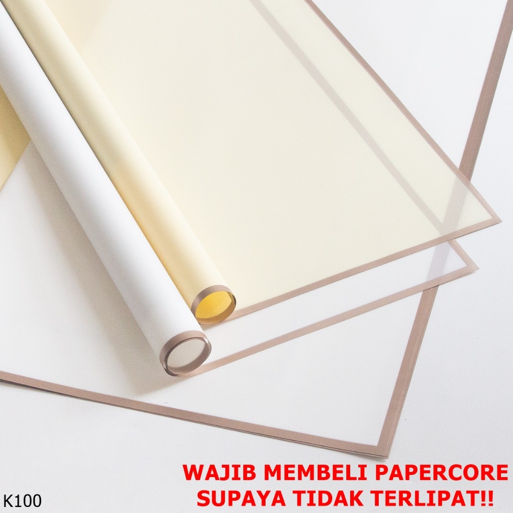

[5 LEMBAR] Kertas Cellophane Lis Rose Gold K100