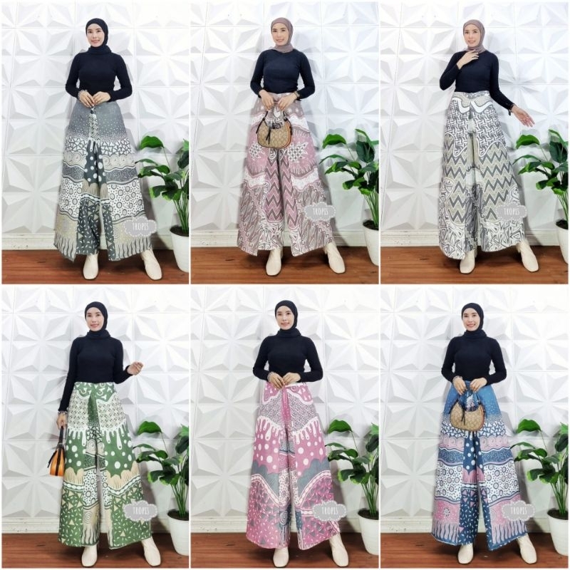 CELANA LAYER CELANA KULOT BATIK TUMPUK KERJA KANTORAN CELANA KONDANGAN BAWAHAN KEBAYA CELANA JALAN-J