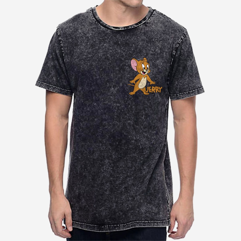 kaos jerry moss wash dewasa pria wanita uniseks bahan tebal katun combed 24s premium